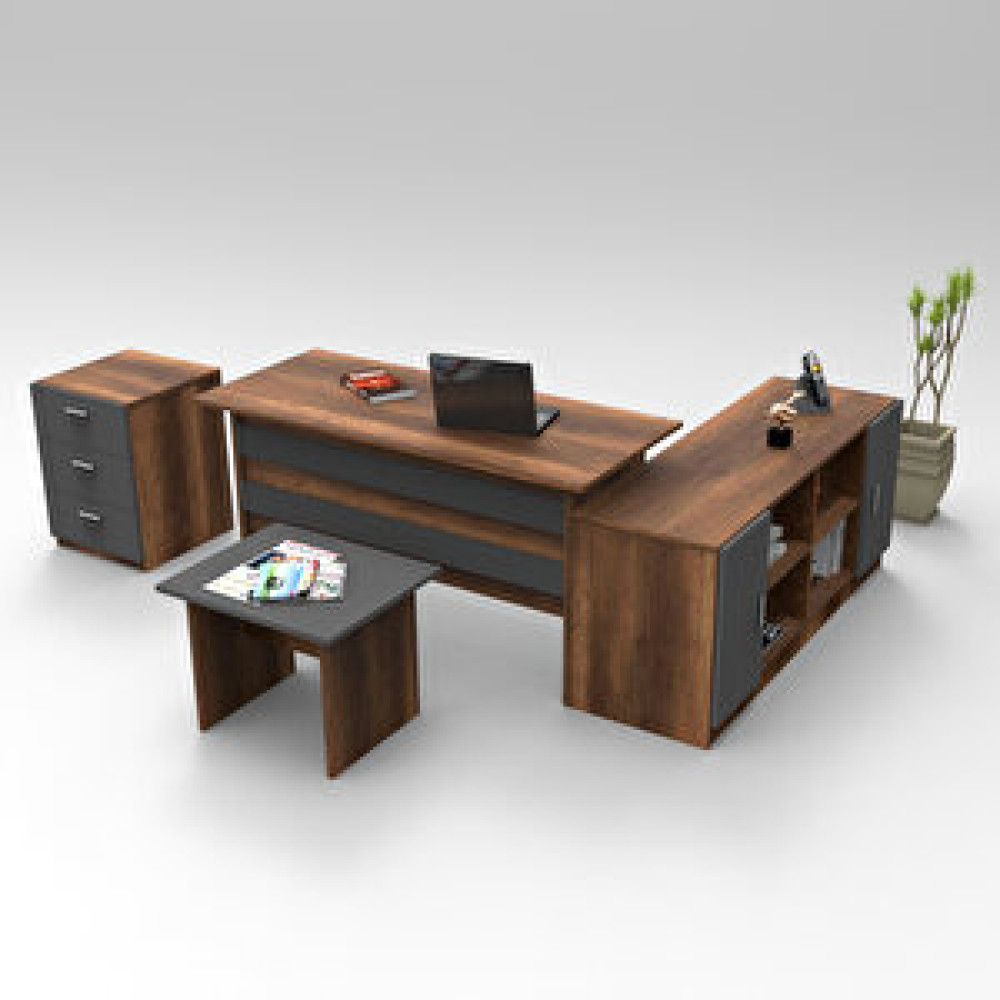 Robin Home Verona ABCF Ofis Büro Masa Takımı Barok-Gri Bilgisayar Masası Fiyatı