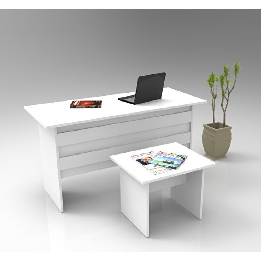 Robin Home Verona Ofis Büro Masa Takımı Ofis Masası Sehpa - Y: 74 cm D: 60 cm G: 140 cm - Beyaz Çalışma Masası Fiyatı