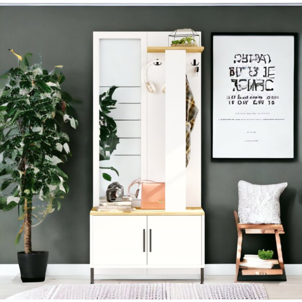 Robin Home Vestiyer Portmanto Ayakkabılık 80CM Beyaz Ayakkabılık Fiyatı