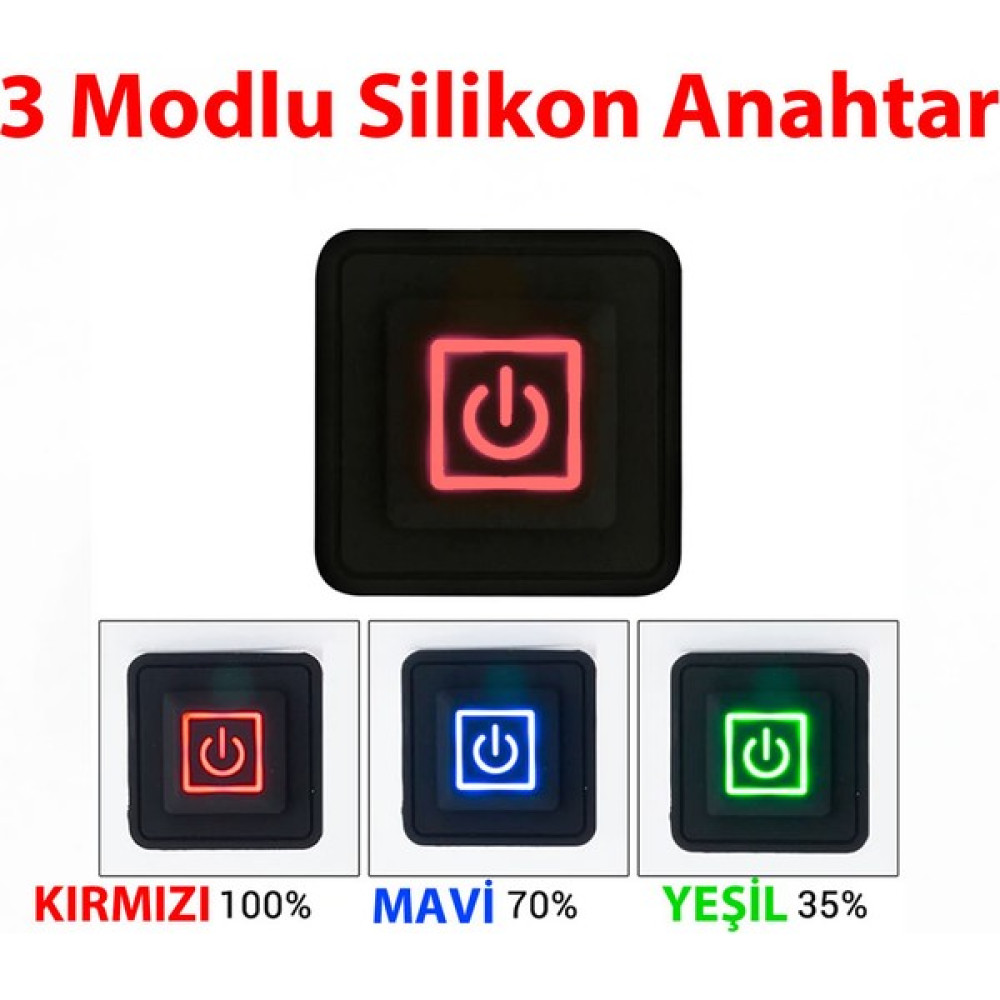 Robiz 12V Silikon Anahtar 3 Modlu 3 Renk LED Gösterge Isıtıcı Dimmer Oyun & Hobi Fiyatı