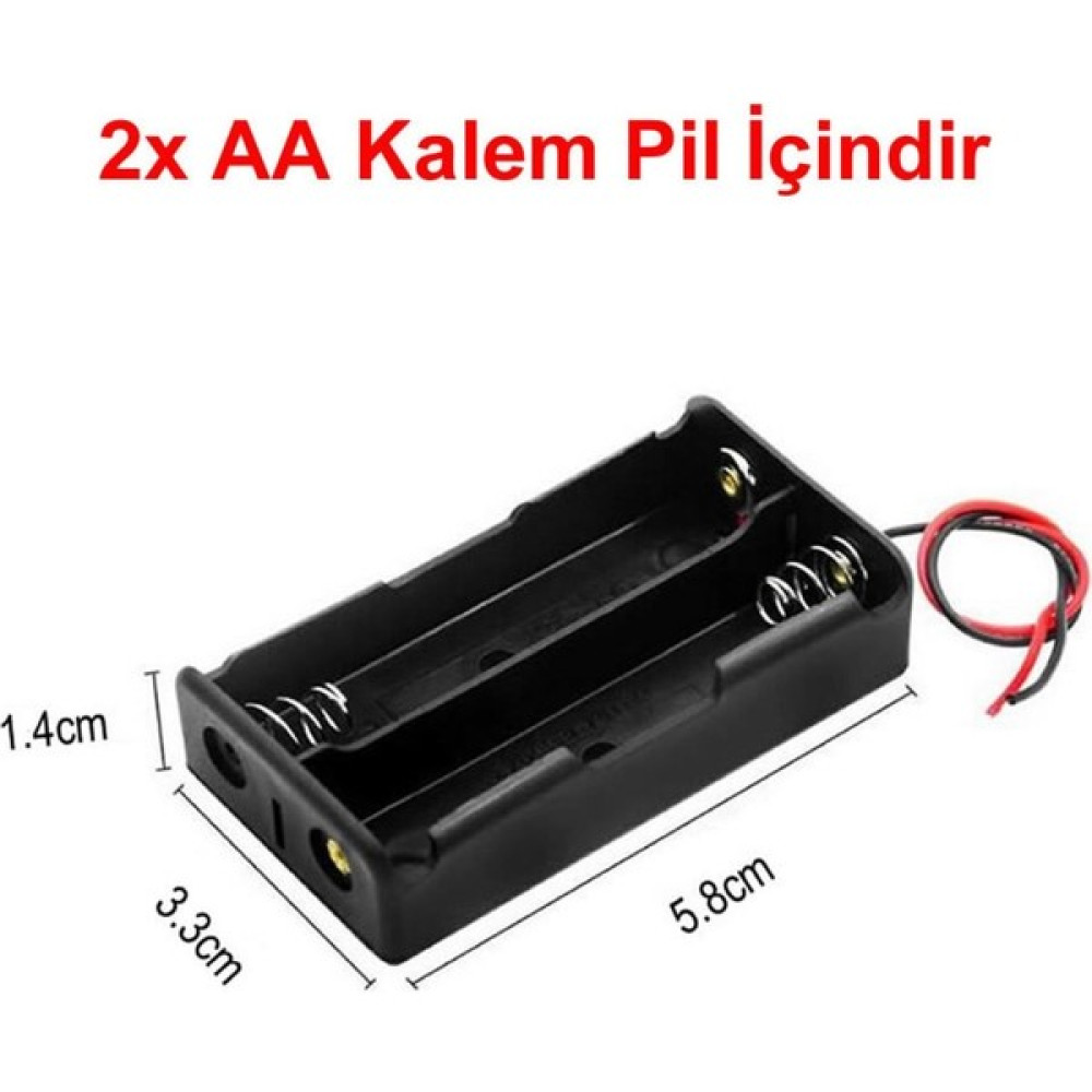 Robiz 2'li Aa Kalem Pil Kutusu Yuvası 3V Kablolu Kalem Pil Tutucu Oyun & Hobi Fiyatı