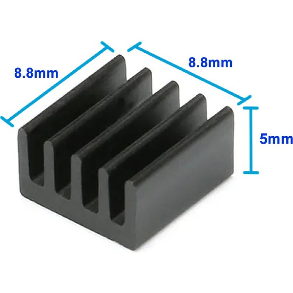 Robiz 8.8mm x 8.8mm x 5mm Alüminyum Metal Soğutucu Blok Radyatör Amfi Led Entegre Transistor Vga Ram Memory Cpu Gpu Peltier Isı Düşürücü Oyun & Hobi Fiyatı