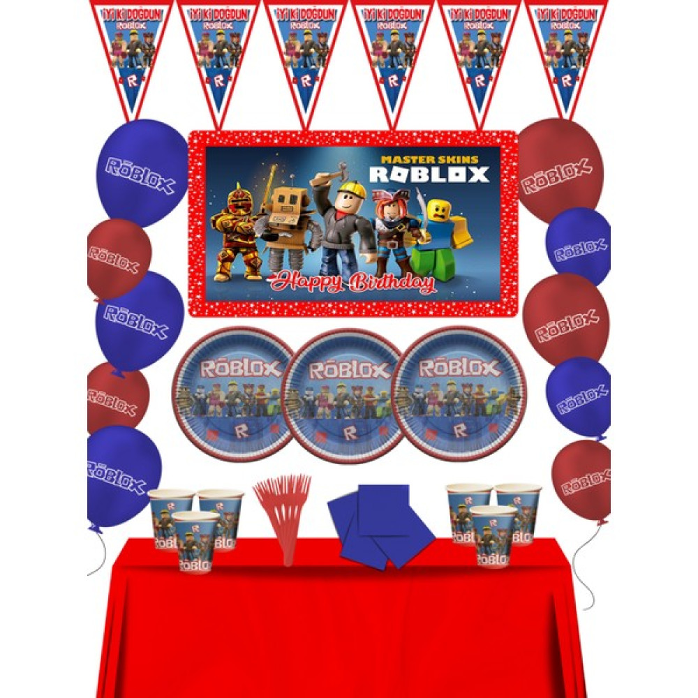 Roblox Afişli 16 Kişilik Doğum Günü Parti Malzemeleri Seti Oto Boyaları Fiyatı