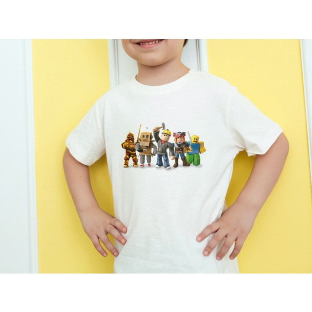 Roblox Baskılı Beyaz Tişört Erkek Çocuk T-shirt Fiyatı