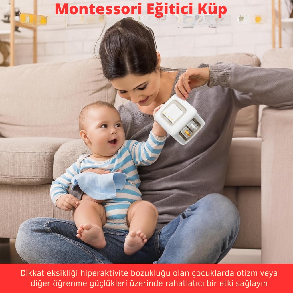 Robokids Montessori Eğitici Ahşap Aktivite Küpü - 6'lı 1 Arada İnce Motor ve Duyusal Gelişim Oyuncağı Eğitici Oyuncak Fiyatı