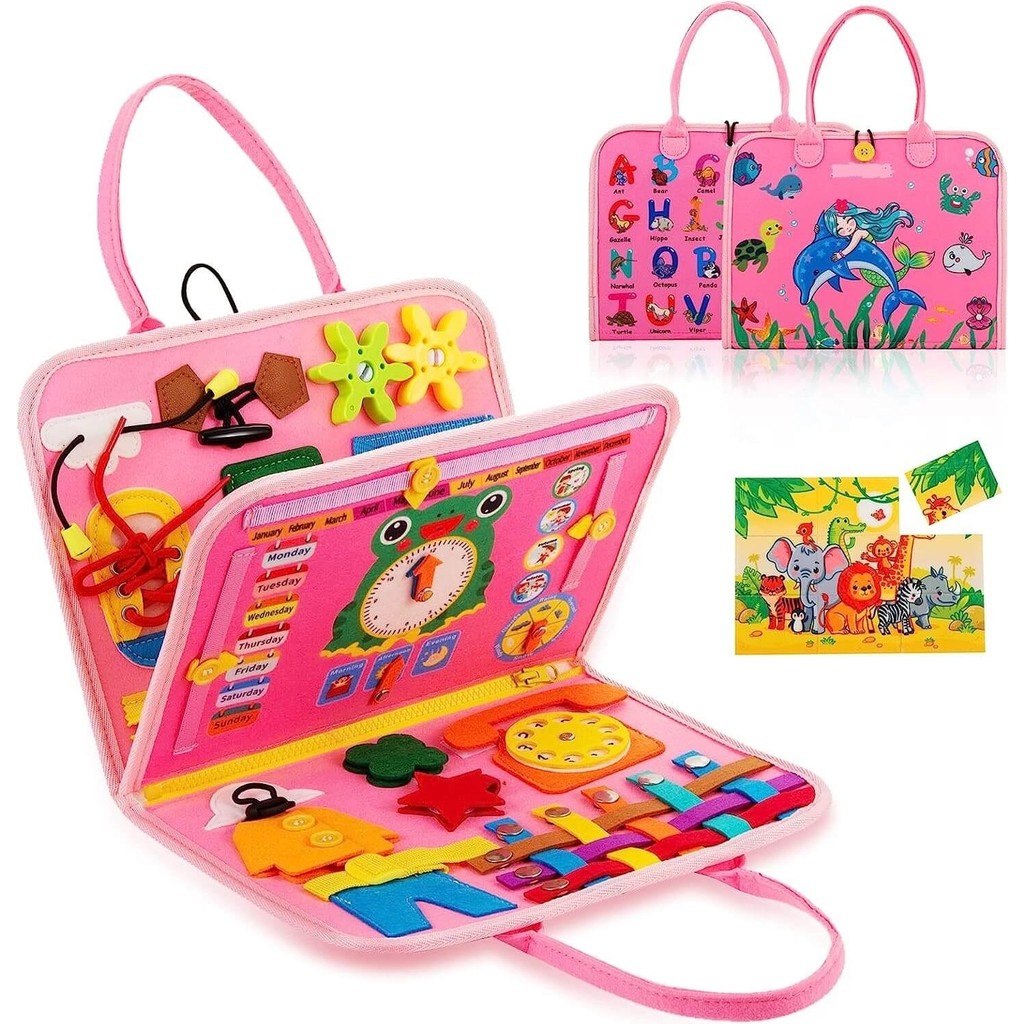 Robokids Robo Kids Montessori Keçe Eğitim Çantası Busy Board- Pembe 4 Sayfa Eğlenceli Tasarım SSD / Solid State Drive Fiyatı