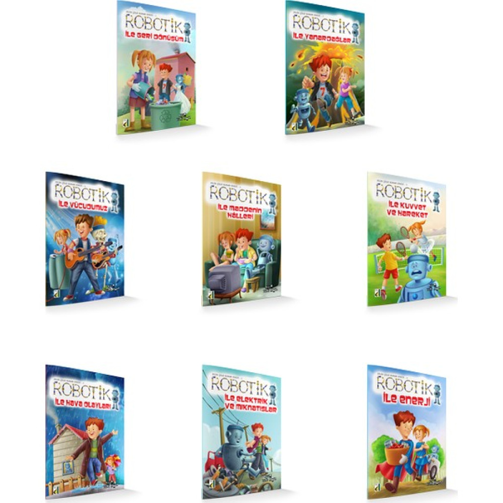Robotik ile Bilim Çizgi Roman Serisi (8 Kitap) - Gabriel Garcia de Oro Çocuk Masal Fiyatı