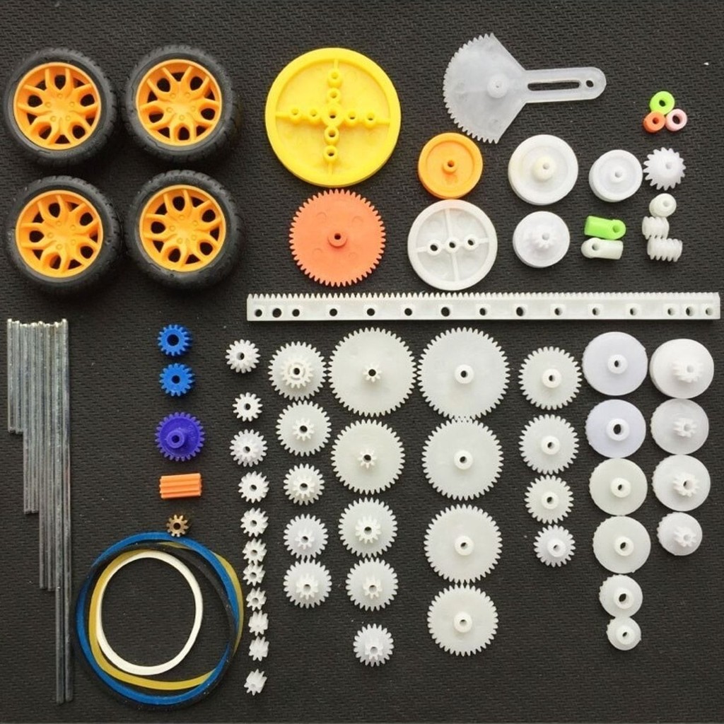 Roboyol Store 78 Parça Plastik Dişli Seti Tekerlek Çark Mil Lastik Kremayer Rc Oyuncak Robot Araba Motor Aksesuar Anne Bebek Oyuncak Fiyatı