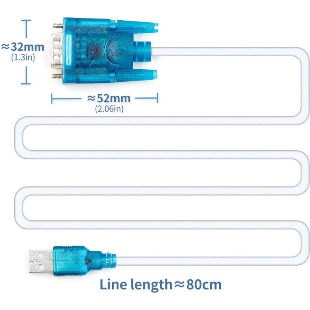 Roboyol Store Kablolu USB To RS232 Çevirici CH340 Entegre 1 Mbps Mavi Kablo ile Kolay Kullanım SSD / Solid State Drive Fiyatı