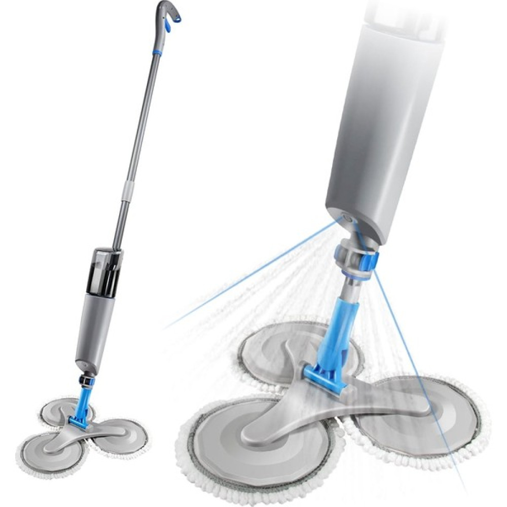 Robx 360 Derece Dönen Su Püskürtmeli 3 İn 1 Paspas +3 Adet Mikrofiber Mop Bezi Robx Türkiye Garantili - Gri Temizlik Malzemeleri Fiyatı