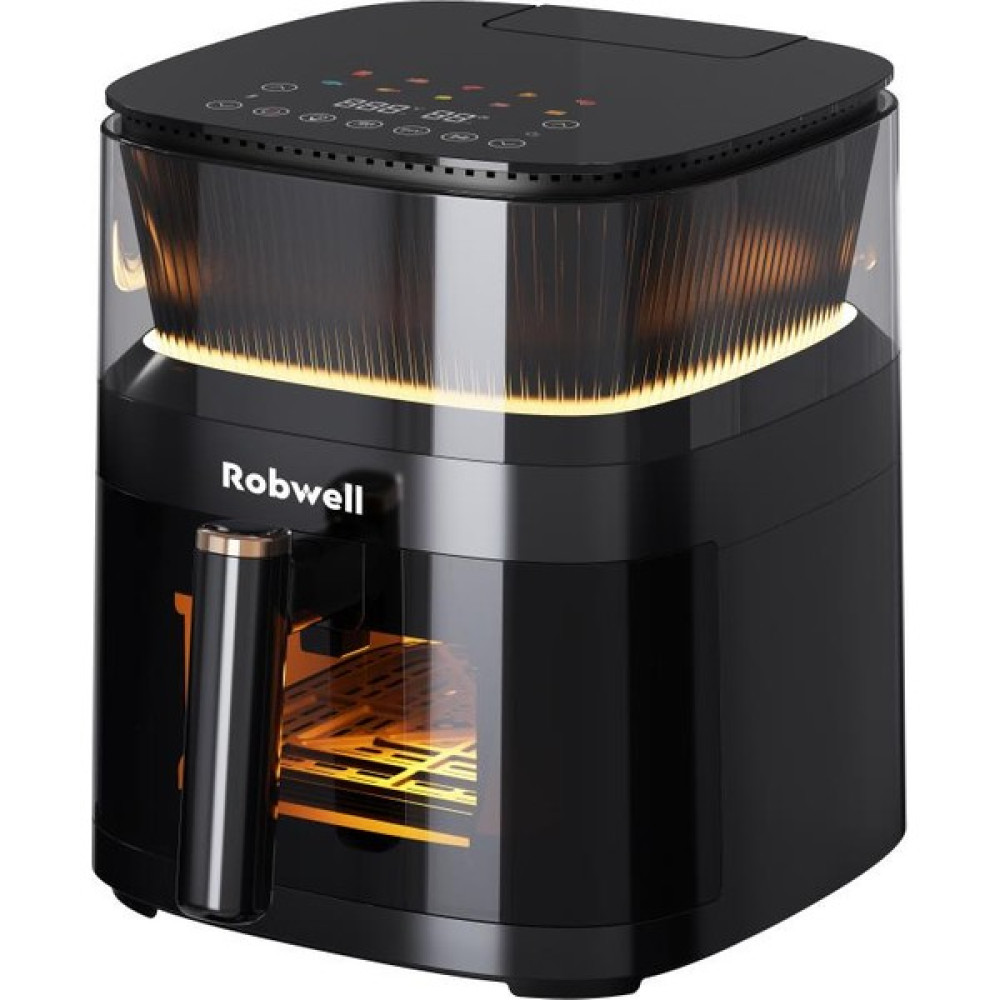 Robx Robwell Rxo5 Son Teknoloji Otomatik Buhar Püskürtmeli Airfryer 10 Renkli Işıklı Menü - Siyah Fritözler Fiyatı