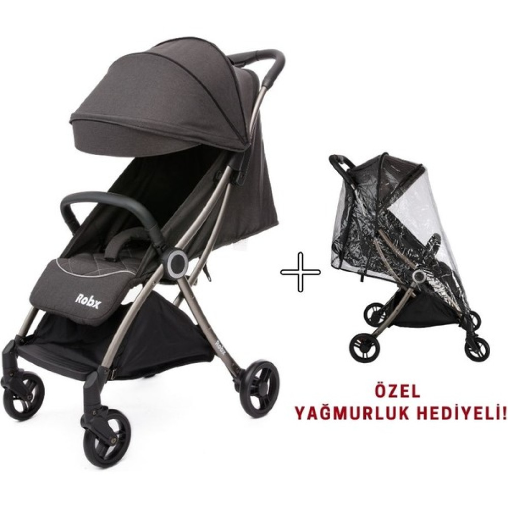 Robx Tek Elle Katlanabilir Ultra Hafif Kabin Bebek Arabası - Black Siyah Bebek Arabası-Puset Aksesuarları Fiyatı