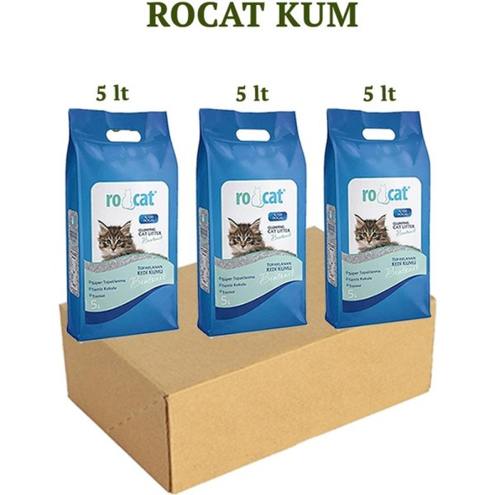 Rocat Kedi Kumu 3'lü Dev Ekonomik Paket (Toplam 15 Lt) Evcil Hayvan Ürünleri Fiyatı
