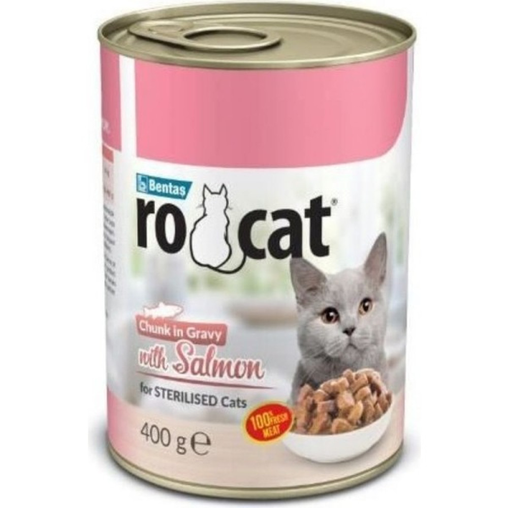 ROCAT Sterilised Somonlu Kısırlaştırılmış Kedi Konserve 400 gr Evcil Hayvan Ürünleri Fiyatı