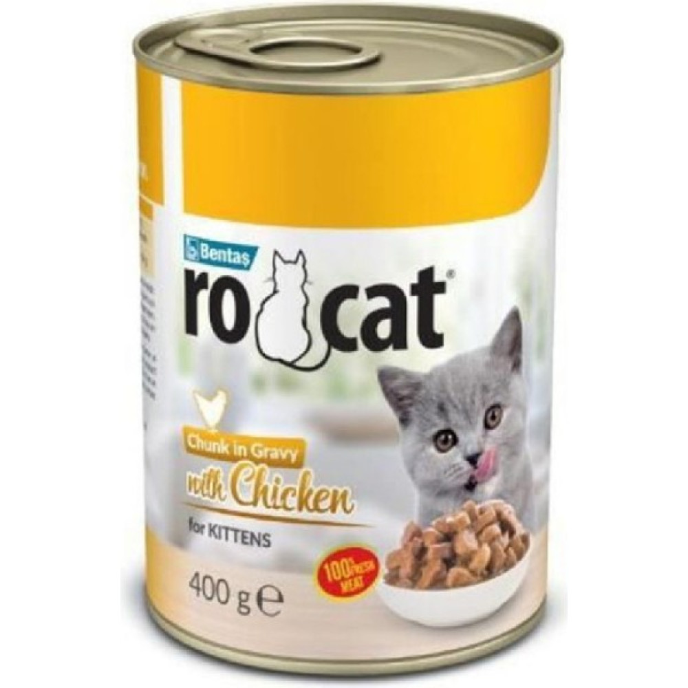 ROCAT Tavuklu Yavru Parça Etli Kedi Konserve 400 gr x 6 Adet Evcil Hayvan Ürünleri Fiyatı