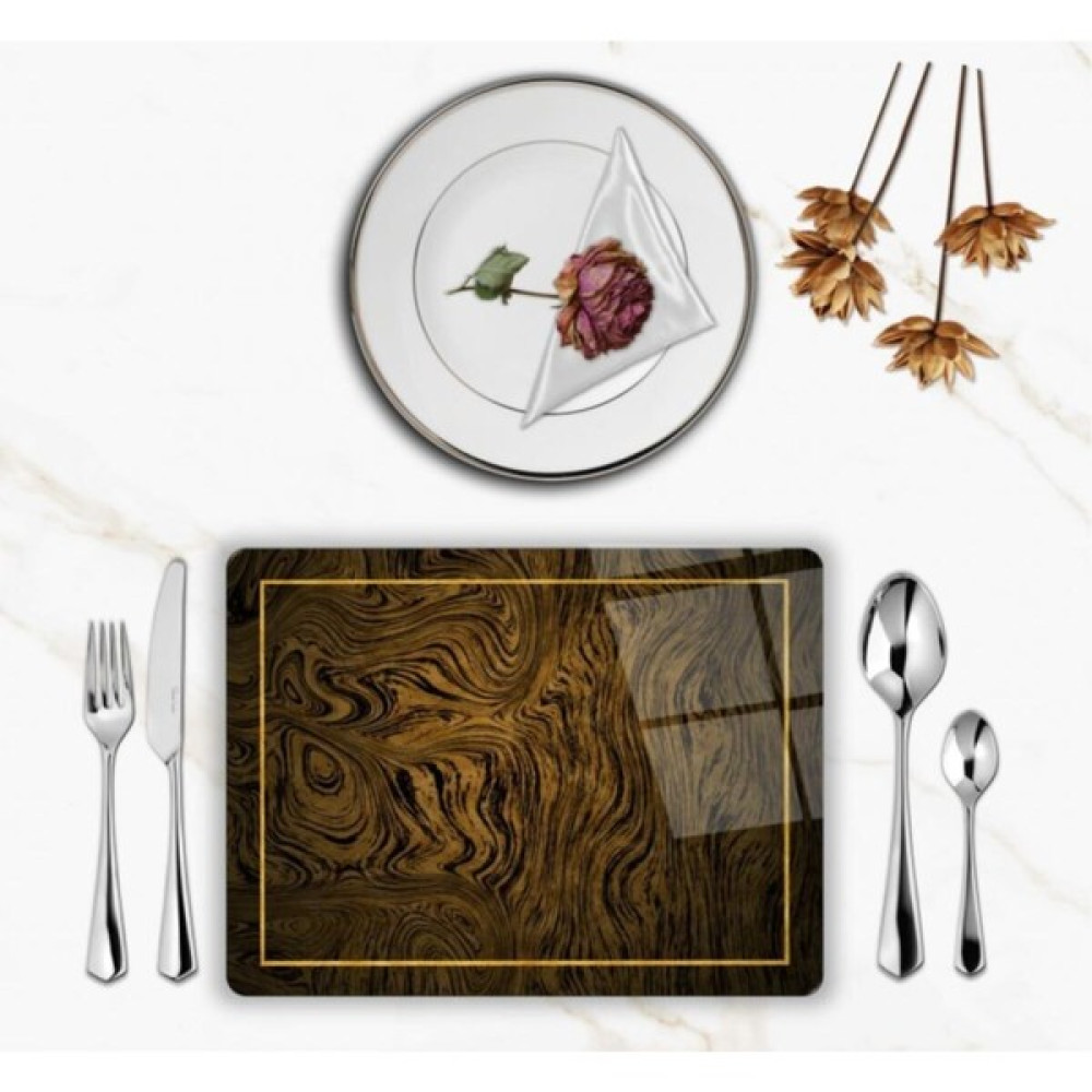 Rocco Shop Gold Çerçeve Supla Takımı - 30 x 45 cm - Kahverengi Amerikan Servis Fiyatı