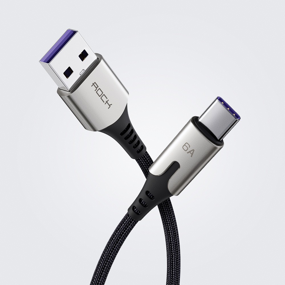 Rock M1 Type-C Metal Alaşımlı 66W 6A Hızlı Şarj ve Senkronizasyon Kablosu Siyah Bilgisayar Çevirici ve Adaptörü Fiyatı