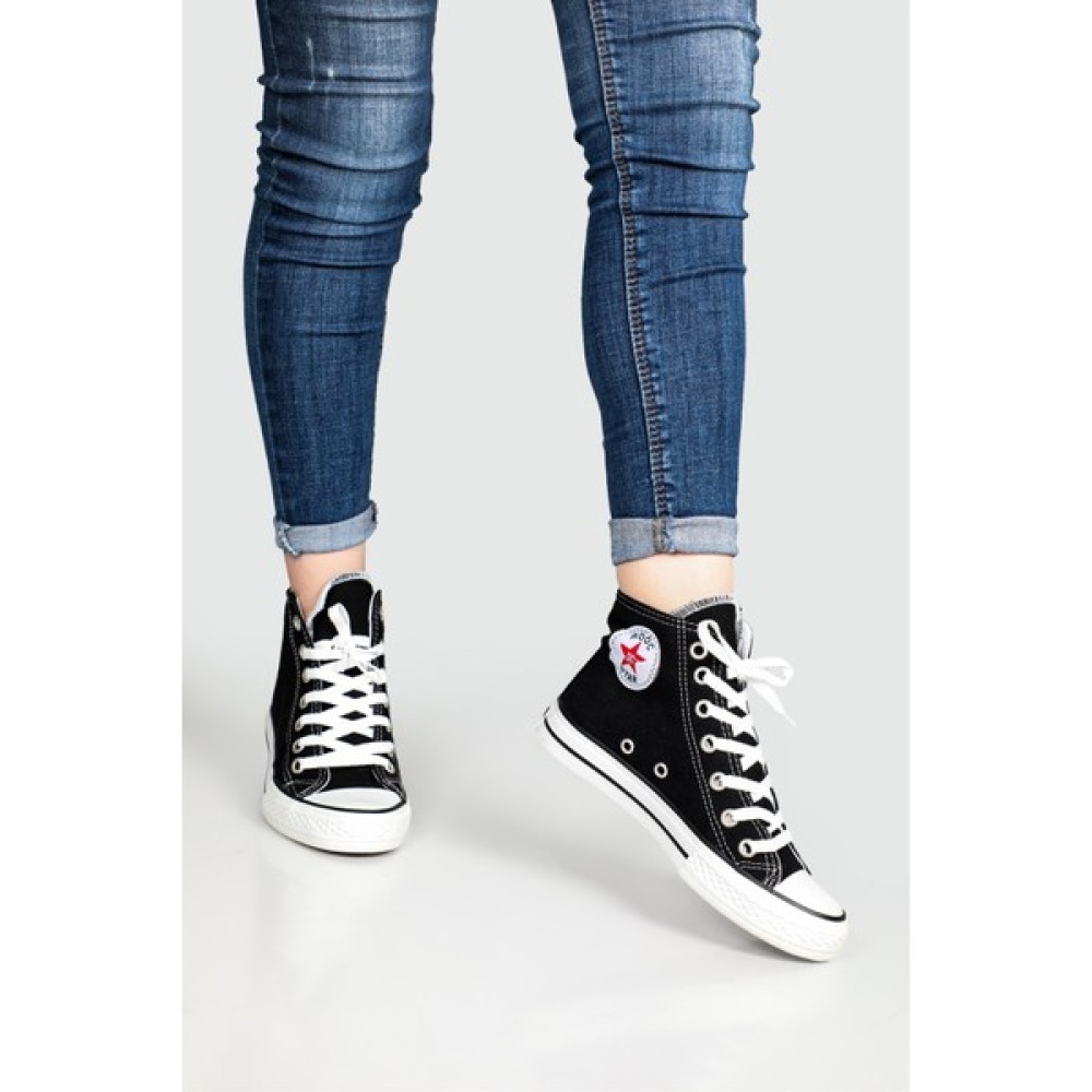 Rock Star Boğazlı Keten Converse Siyah Unisex Spor Ayakkabı 303 Erkek Günlük Ayakkabıları Fiyatı