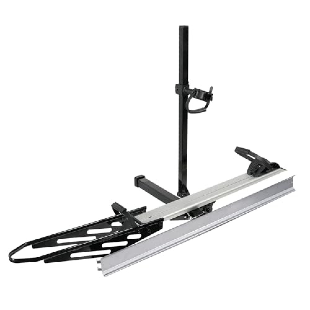 Rockland 1-Ebike Rack with Ramp,100 lbs Capacity, Single Hitch Mount Electric Bike Rack, Fits up to 5" Fat Tire Width and 50" Wheelbase, Ebike Carrier Rack for 2" Receiver for Cars SUVs Vans RVs
