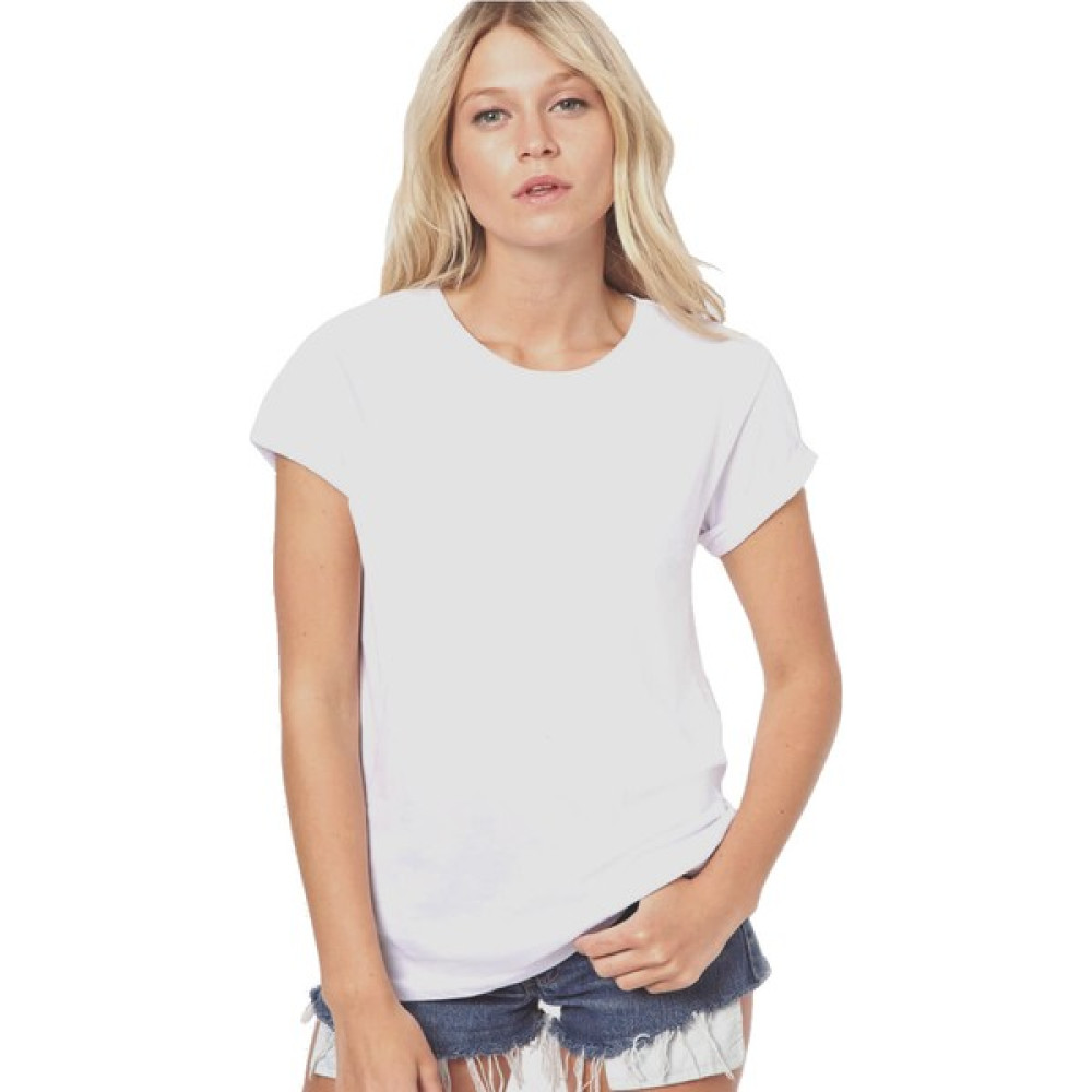 Rock&Roll Düz Baskısız Basic Beyaz Kısa Kollu Kadın Kadın T-Shirt Bayan T-shirt Fiyatı