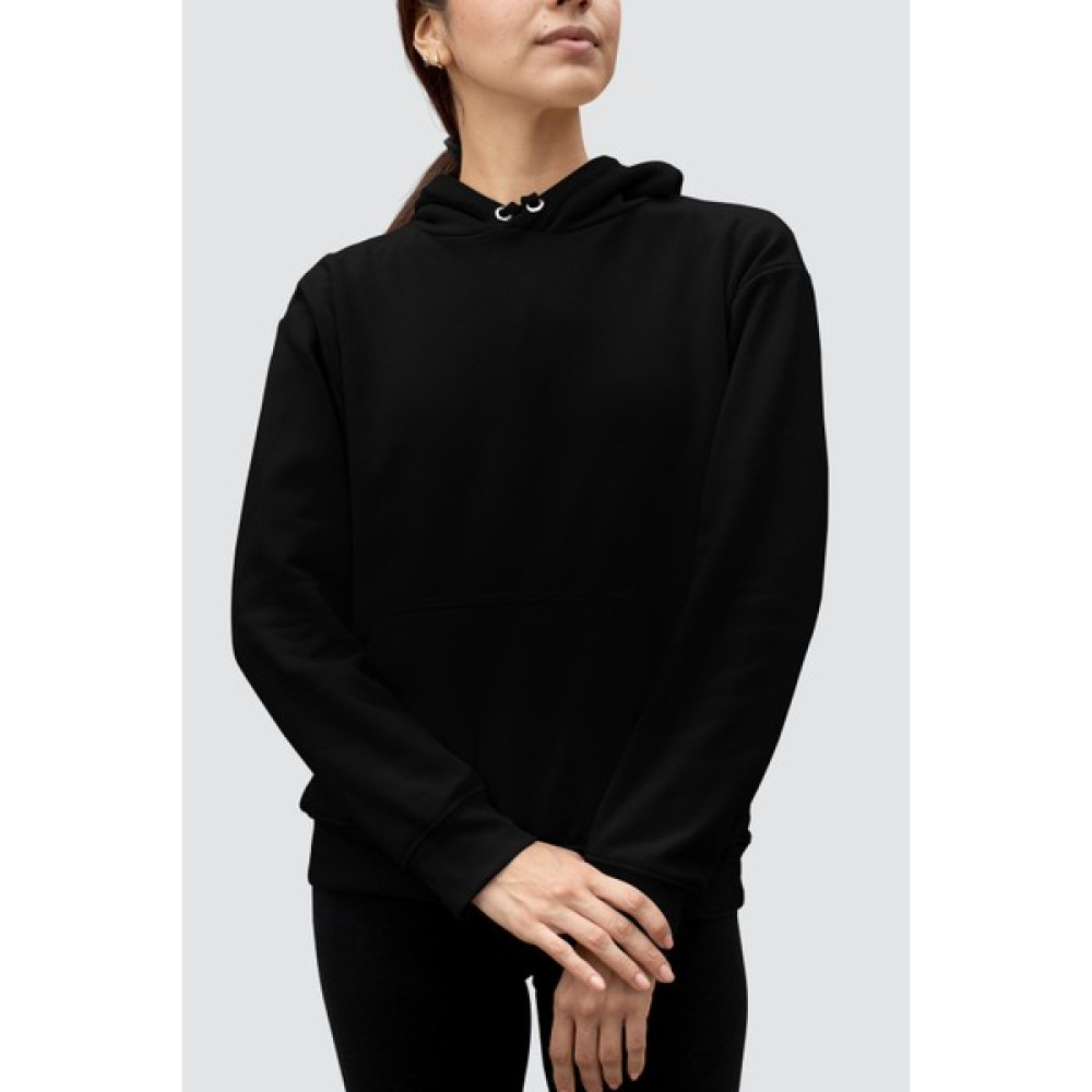 Rock&Roll Düz, Baskısız Siyah Kapüşonlu Kadın Sweatshirt Erkek Sweatshirt Fiyatı