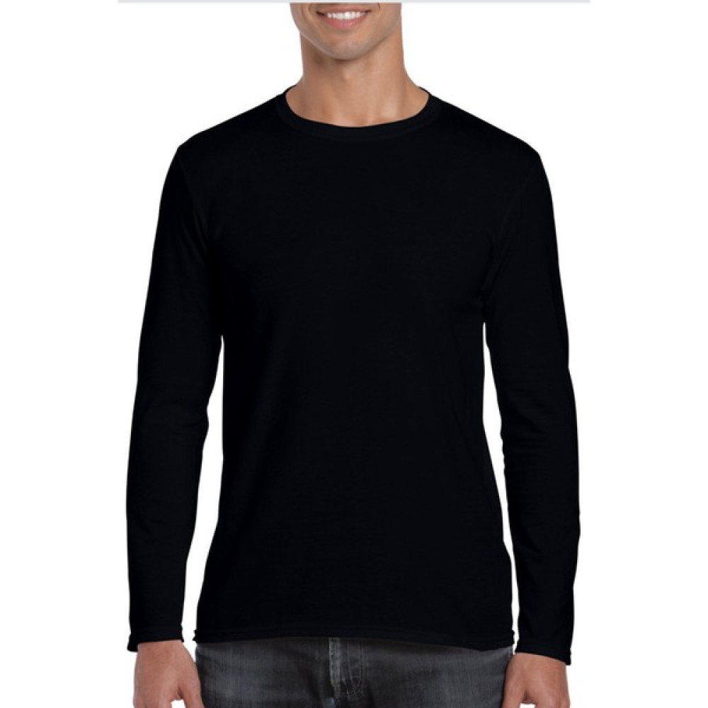 Rock&Roll Rock & Roll Düz Baskısız Basic Bisiklet Yaka Siyah Uzun Kollu Penye Erkek T-Shirt Bayan T-shirt Fiyatı