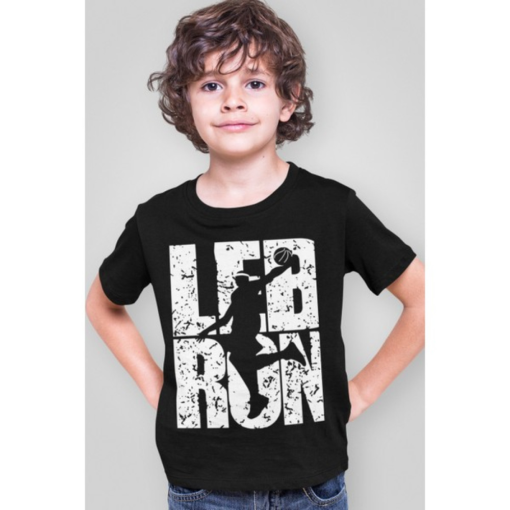 Rock&Roll Rock & Roll Lebron Yazı Siyah Kısa Kollu Kız Erkek Uniseks Çocuk T-Shirt Erkek Çocuk T-shirt Fiyatı