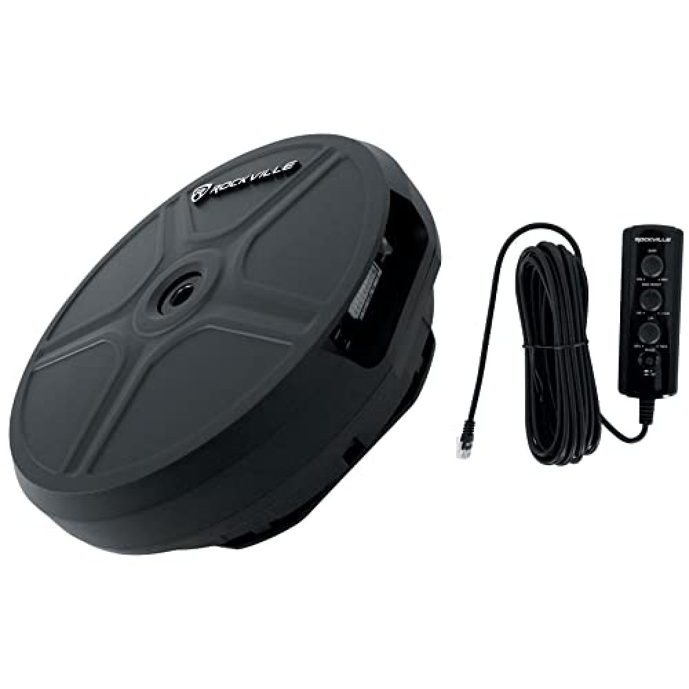 Rockville RockGhost V2, 11" 800W Powered Car Subwoofer, Fits Inside Spare Tire, Anti-Theft Design, Includes Remote & Wiring Kit, Perfect for Hidden Deep Bass