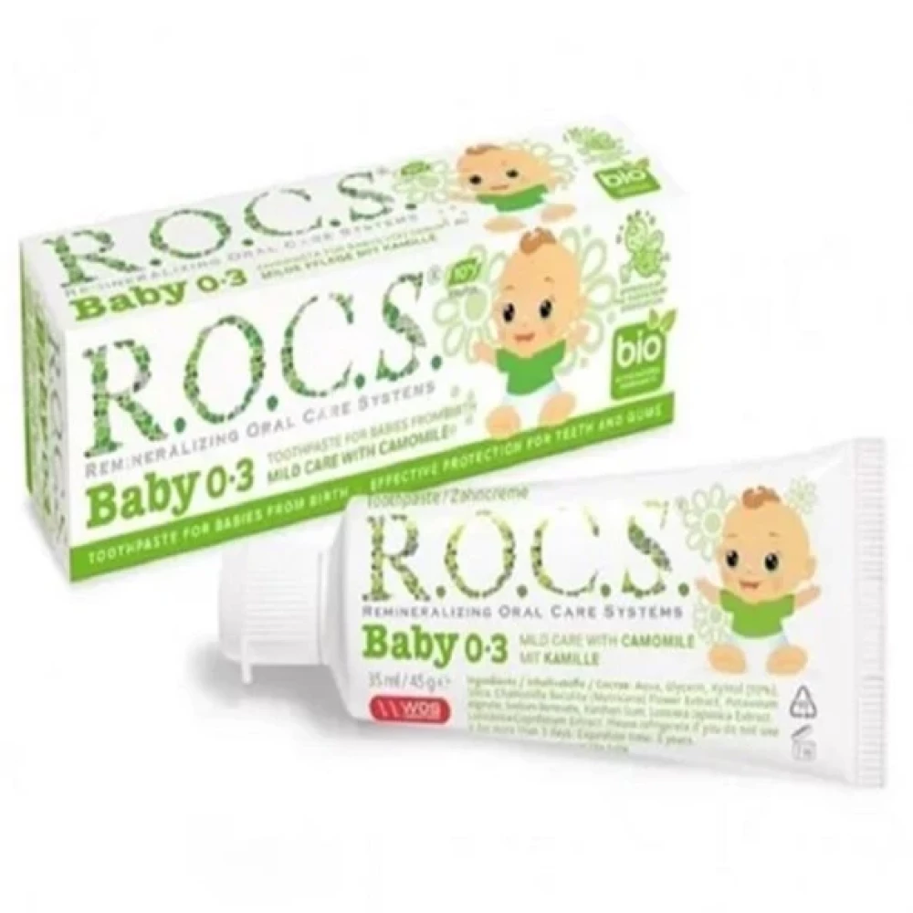 Rocs Baby 0-3 Yas Arasi Yutulabilir Dis Macunu (Papatya) Diş Macunları Fiyatı