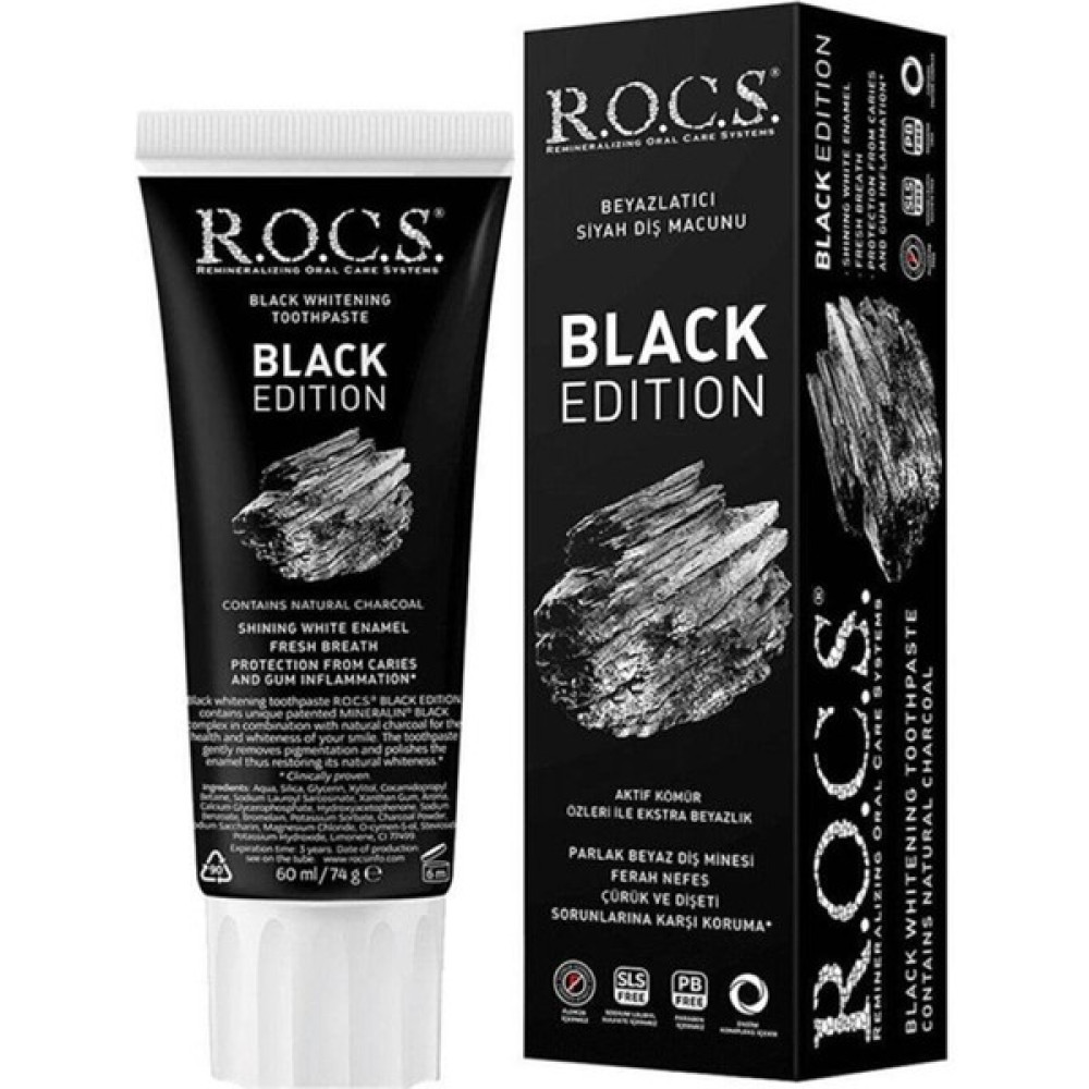 Rocs Black Edition Diş Macunu 60 ml (RCS101) Oto Boyaları Fiyatı