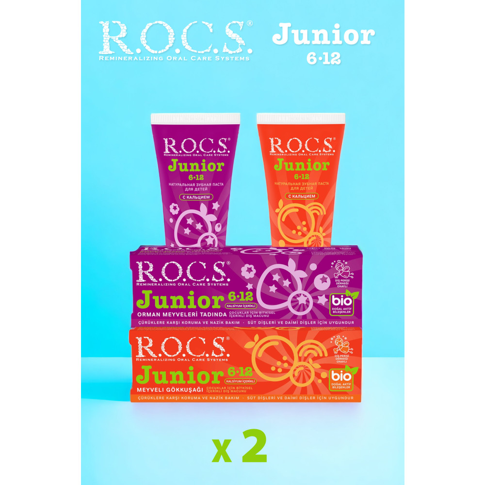 R.O.C.S. Junıor Florürsüz 6-12 Yaş 2li Karma Tad Seti - 74g X 2 Adet Diş Macunları Fiyatı