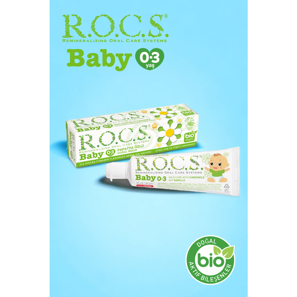 R.O.C.S. Rocs Baby Papatya Özlü Diş Macunu (0-3yaş) Diş Macunları Fiyatı