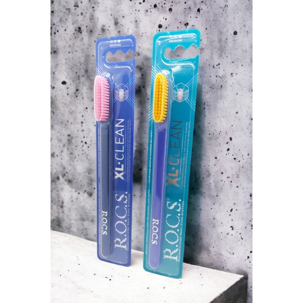 Rocs XL Clean – Ekstra Temizlik İçin Diş Fırçası - 2'li Set Mor - Lacivert Sap Oto Boyaları Fiyatı