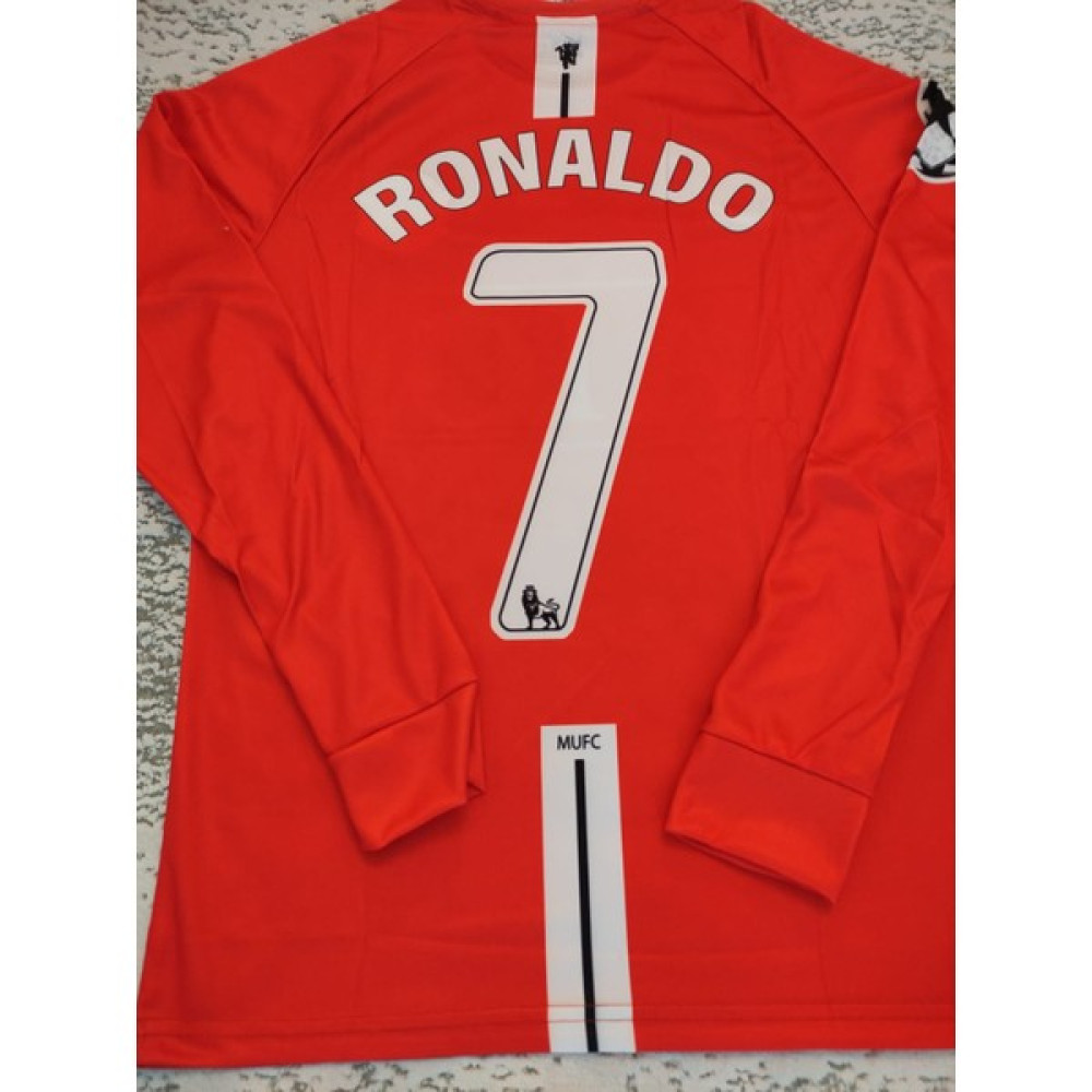 RODAK WEAR Cr7 Ronaldo Çorap Hediyeli Manchester United 2007-2008 Kırmızı Uzun Kollu Nostalji Forması Futbol Malzemeleri Fiyatı