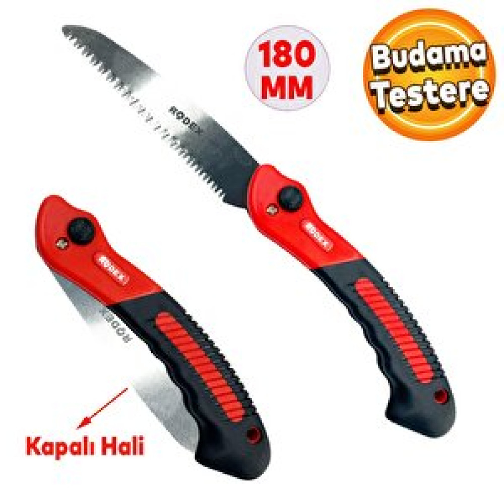 Rodex Budama Testeresi 180 Mm Çelik Düz Ağaç Dal Bağ El Testeresi Açılıp Kapanır Dal Budama Makineleri Fiyatı