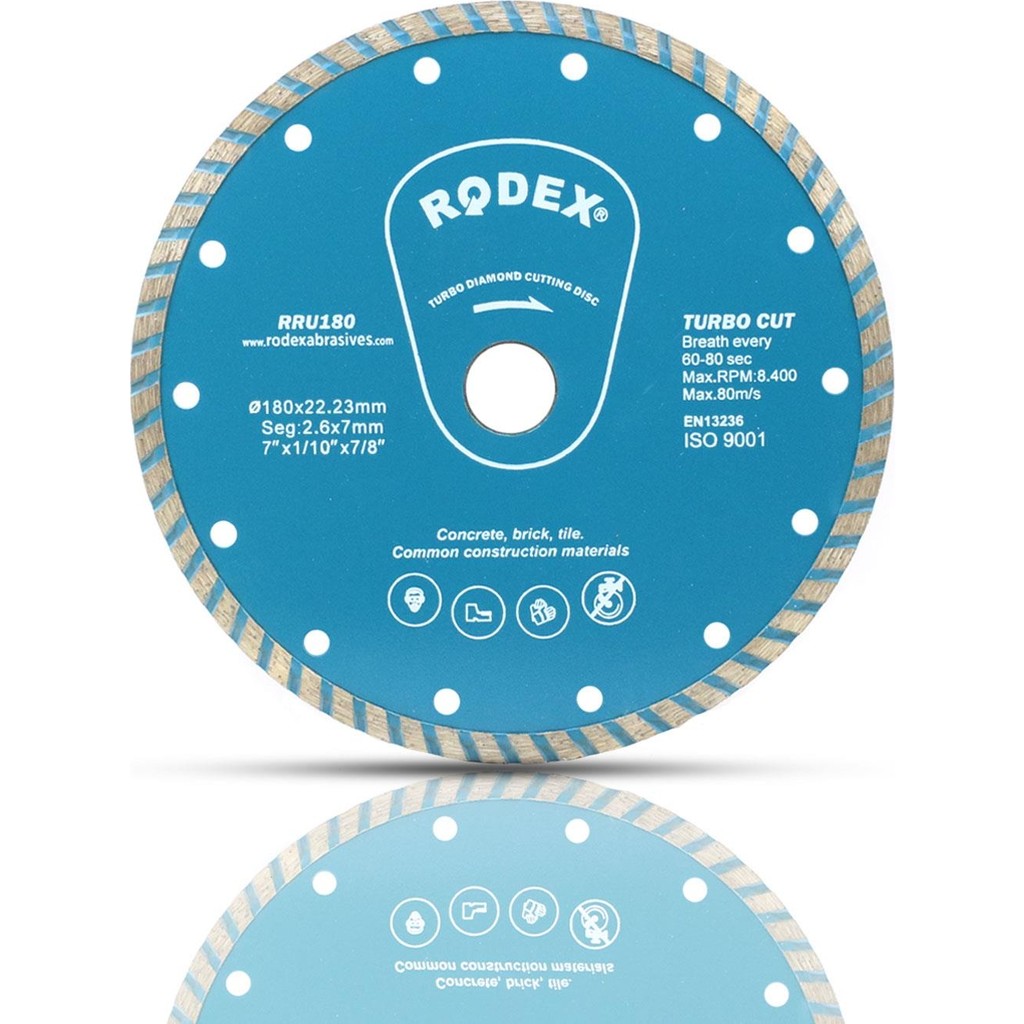 Rodex Elmas Kesme Diski Asfalt Tuğla Fayans Granit Mermer 180 mm SSD / Solid State Drive Fiyatı