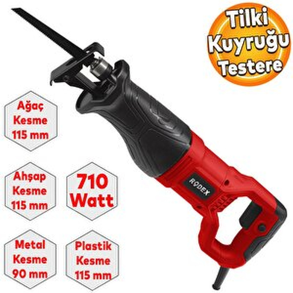 Rodex Rdx9071 Ahşap Metal Et Kemik Kesme Tilki Kuyruğu Testere 710w 115 Mm Tilki Kuyruğu Fiyatı