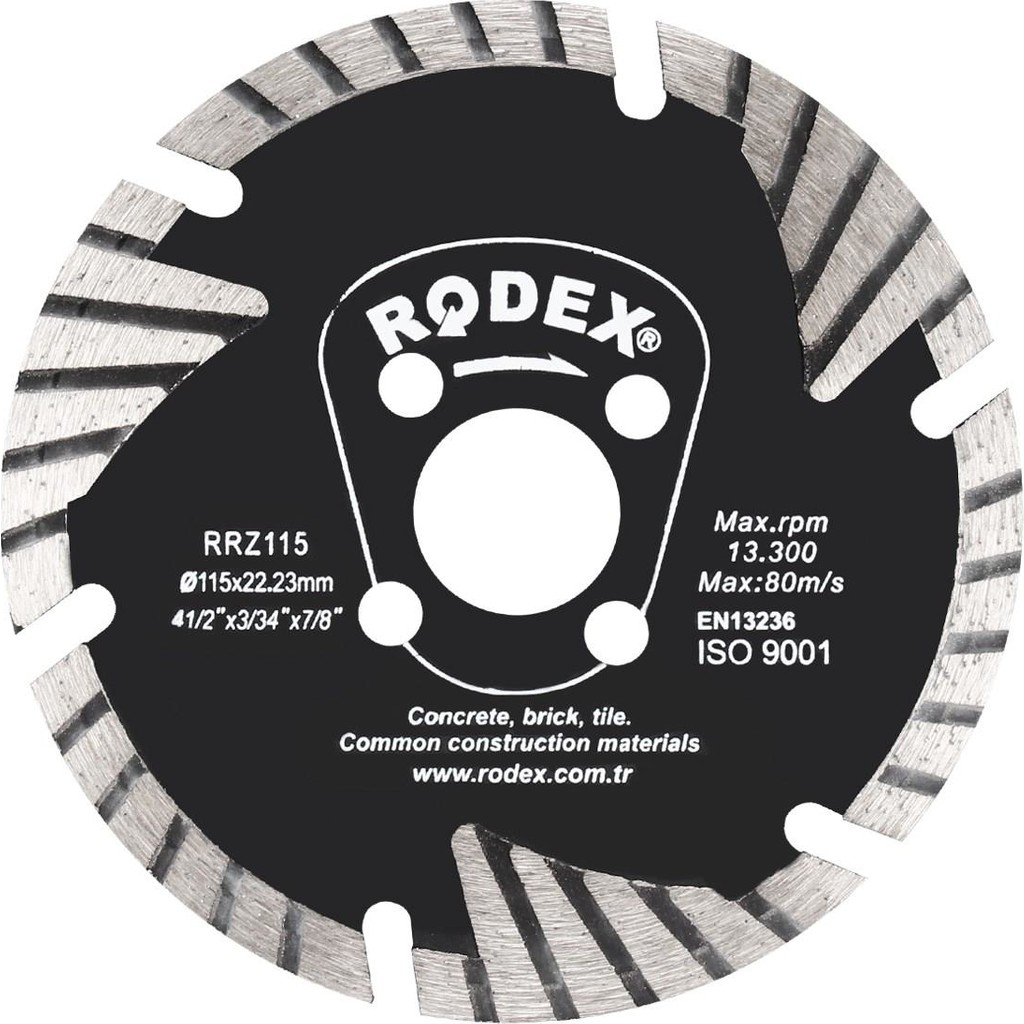 Rodex RRZ115 Turbo Elmas Beton Tuğla Granit Kesme Diski 115MM SSD / Solid State Drive Fiyatı