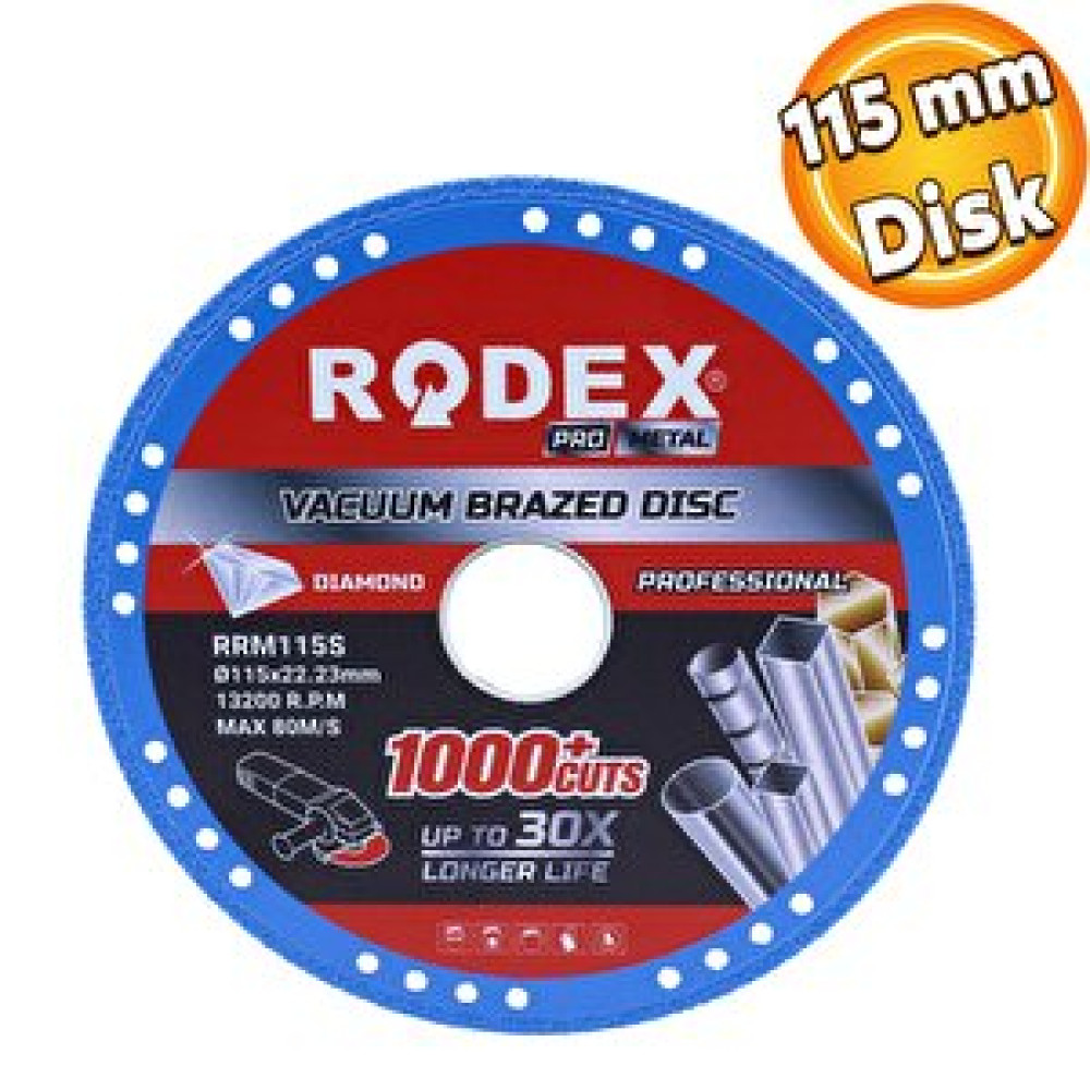 Rodex Vakum Kaynaklı Elmas Testere Sağlam Uzun Ömürlü Çok Amaçlı Kesme Disk Diski 115 Mm Rrm115s Elektrikli El Aletleri Fiyatı