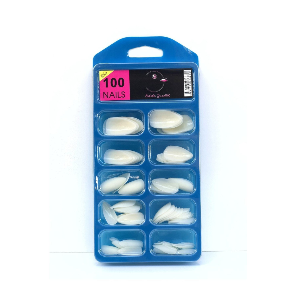 Roesıa Rose Cosmetics Aily Professional 100lü Kutulu Badem Takma Tırnak & Kırılmaz Oje Tutar - Almond False Nails Makyaj Ürünleri Fiyatı