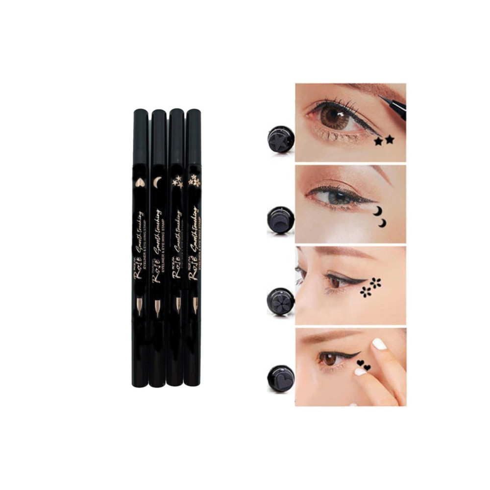 Roesıe Rose Çift Taraflı Ay - Yıldız - Kalp Ve Çiçek Desenli Kalem Eyeliner 4 Adet Eyeliner Fiyatı