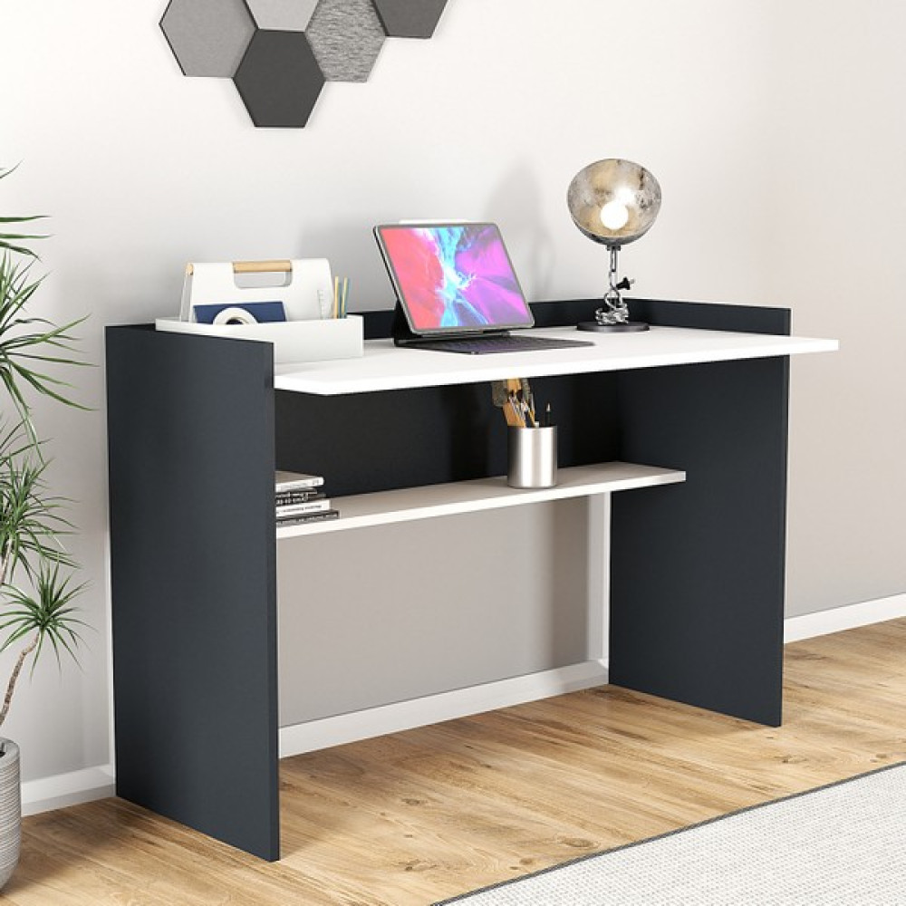 Roewood Çalışma Masası - 120 - Antrasit - Beyaz Çalışma Masası Fiyatı