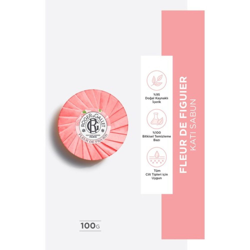 Roger&Gallet Fleur De Figuier Bitkisel, Greyfurt, Incir Özlü, Canlandırıcı, Parfümlü Katı Sabun 100GR Sabunlar Fiyatı