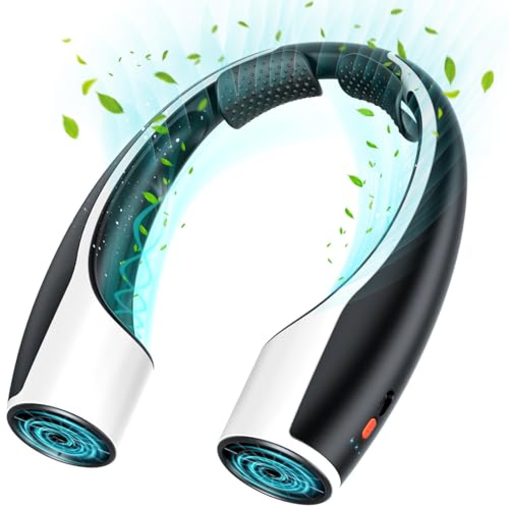 Rohent Portable Hands-Free Neck Fan - 4000mAh Battery, USB-C Rechargeable, Ultra-Quiet, 4 Adjustable Speeds – Perfect for Office, Outdoor, and Travel Use