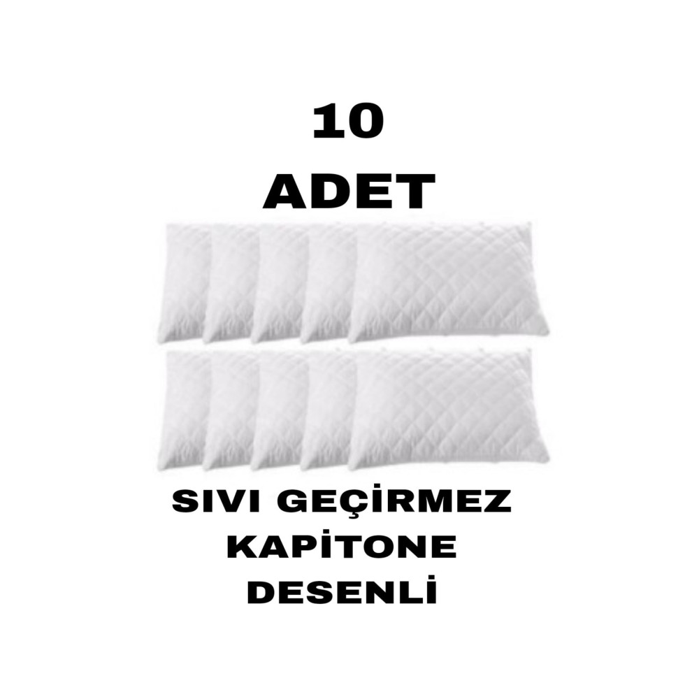Roi Tekstil 10lu Fermuarlı Kapitone Desenli Sıvı Geçirmez Koruyucu Yastık Alezi Yastık Kılıfı Fiyatı