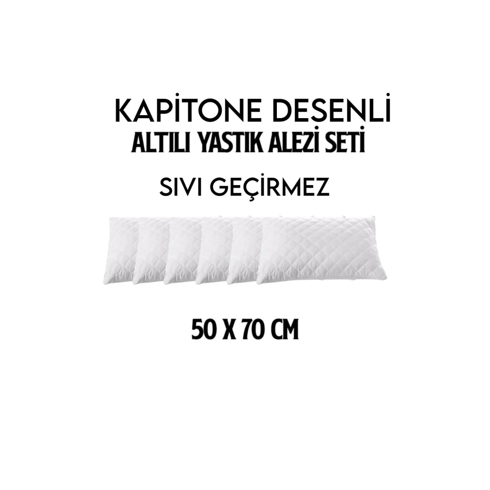 Roi Tekstil 6 Lı Fermuarlı Kapitone Desenli Sıvı Geçirmez Koruyucu Yastık Alezi Yastık Kılıfı Fiyatı
