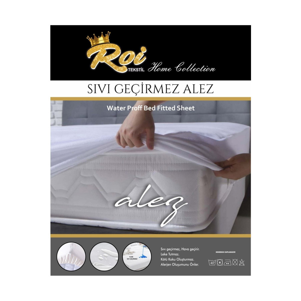 Roi Tekstil Lastikli Komple Lastikli Sıvı Geçirmez Fitted Yatak Alezi 60 x 120 Beden Alez / Yatak Koruyucu Fiyatı