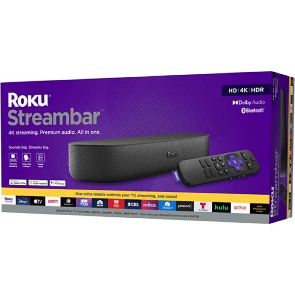 Roku Streambar Powerful 4K Streaming Media Player Ev Sinema Receiverları Fiyatı