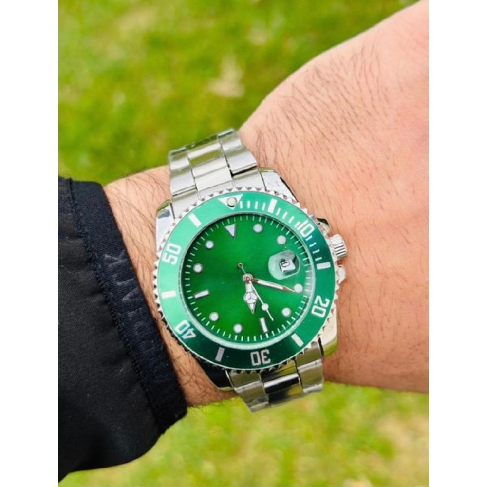 Rolex Model Yeşil Renk Erkek Kol Saati - Gümüş - Yeşil Kol Saatleri Fiyatı