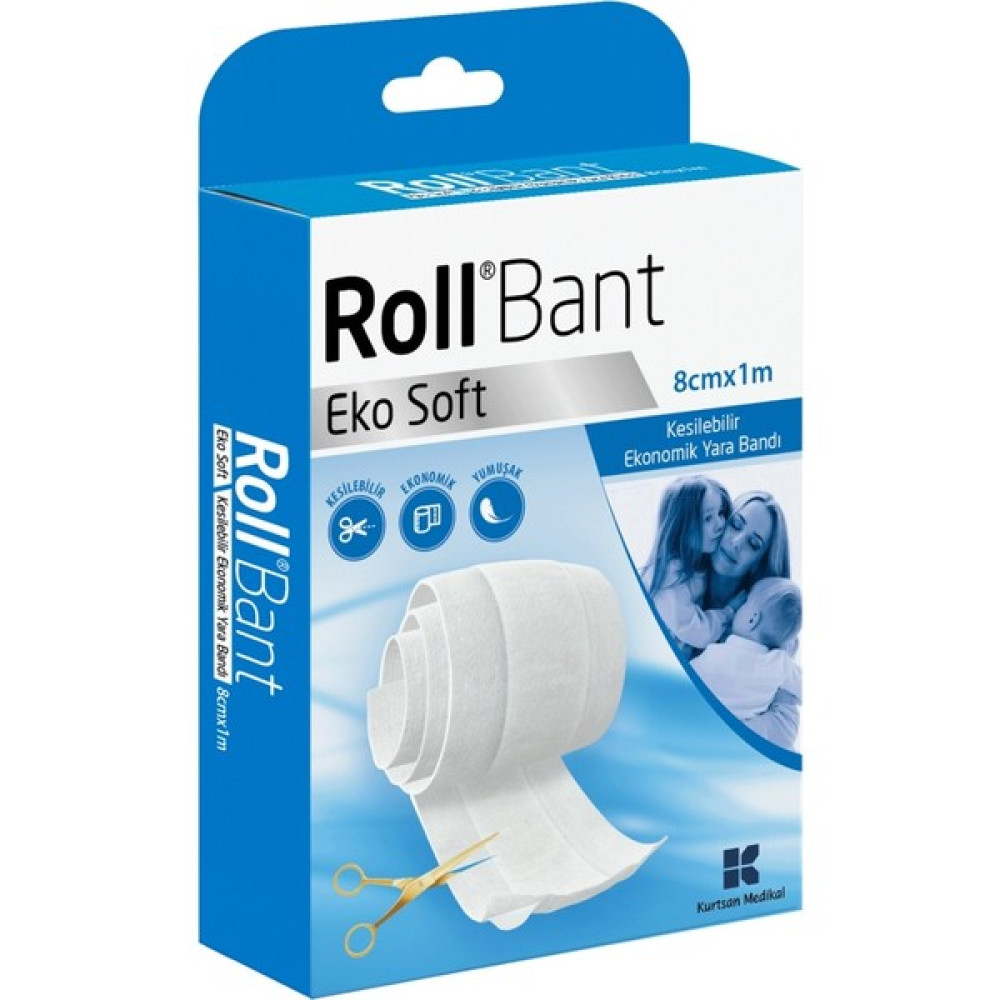 Roll Bant Eko Soft Yara Bandı Kesilebilir 8 cm x 1 Mt. - Beyaz Oto Boyaları Fiyatı